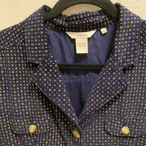 Sundance Lightweight Corduroy Blue And Gold Blazer - Picture 6 of 12